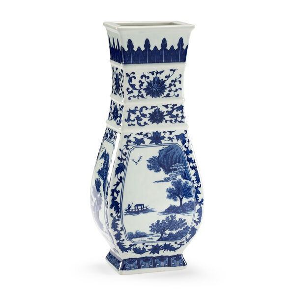 Blue and White Londonderry Vase, image 1