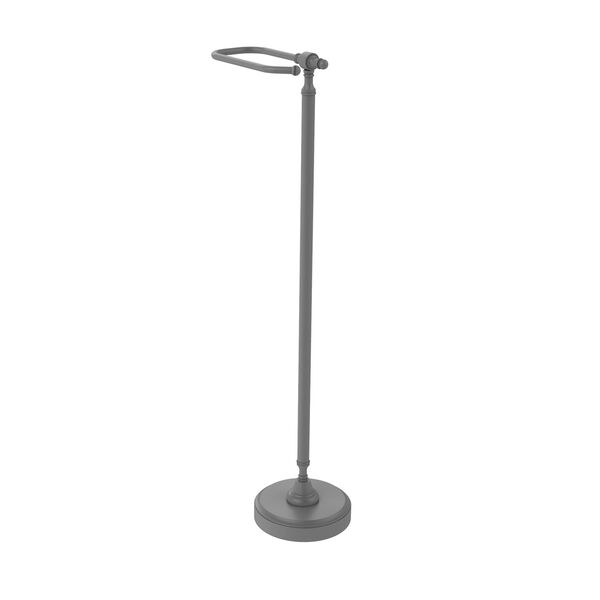 Retro Dot Matte Gray Six-Inch Free Standing Toilet Tissue Stand, image 1