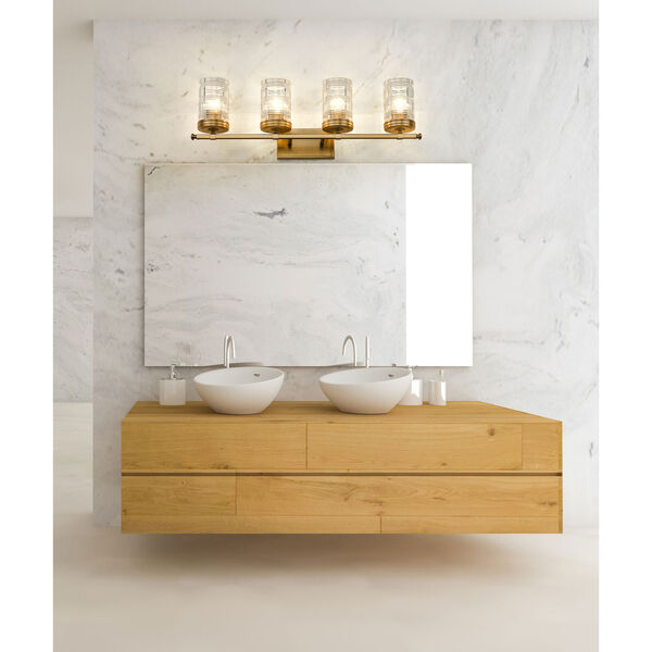 Archer Heirloom Gold Four-Light Bath Vanity, image 3