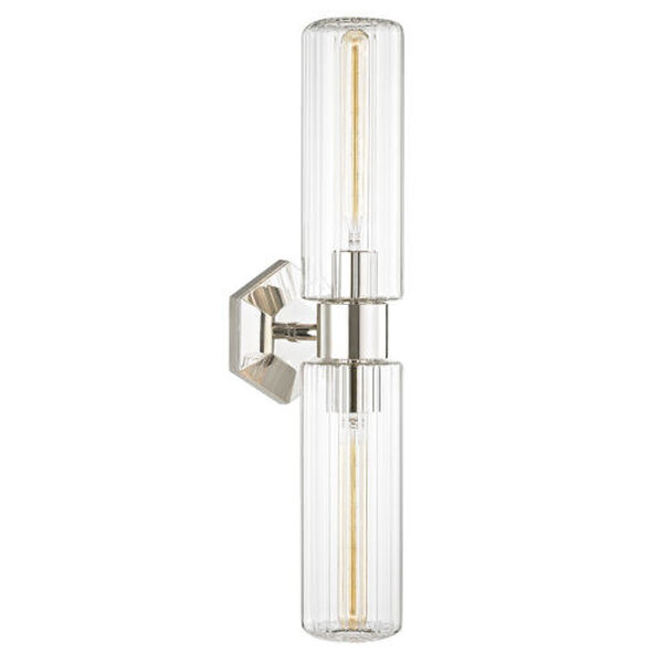 Corbin Polished Nickel Two-Light Wall Sconce, image 1
