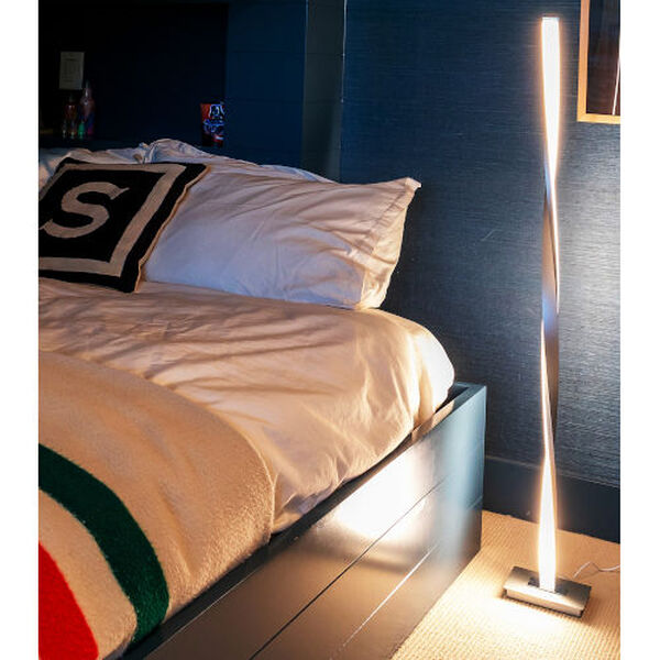 Helix Silver Integrated LED Floor Lamp, image 6