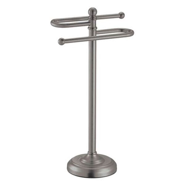 Satin Nickel Counter S-Shaped Towel Rack - 14 Inches High, image 1