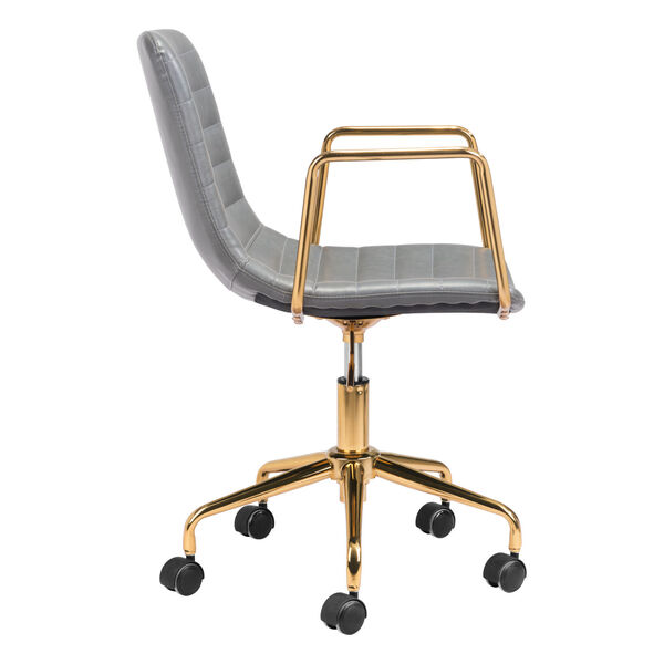 Eric Gray and Gold Office Chair, image 3