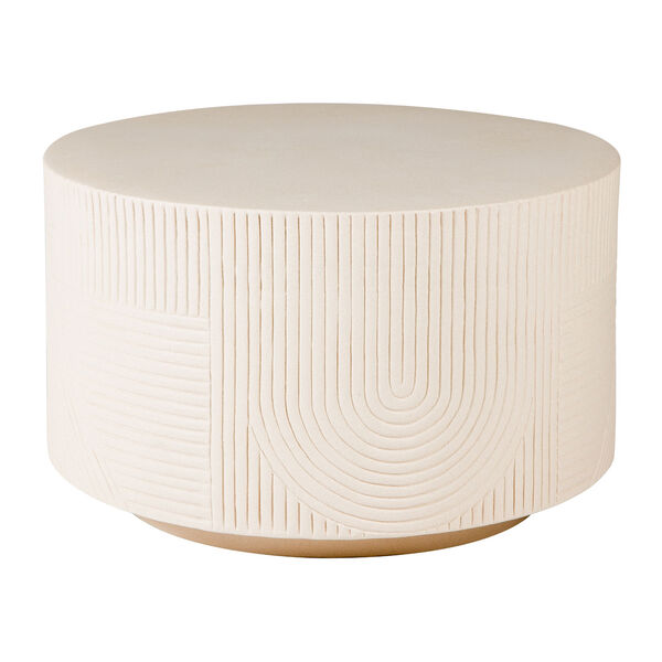Provenance Signature Ceramic Serenity Textured Round Table in Sand, image 2