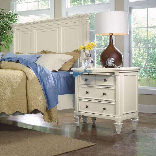 Ashby Patina White Four Drawer Nightstand, image 4