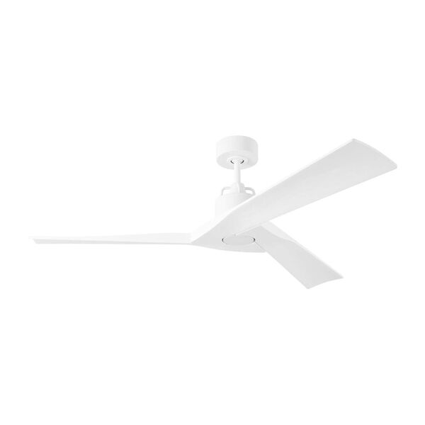 Alma Matte White 52-Inch Downrod Ceiling Fan, image 1