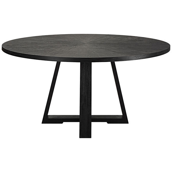 Gidran Charcoal Black Round Dining Table, image 3