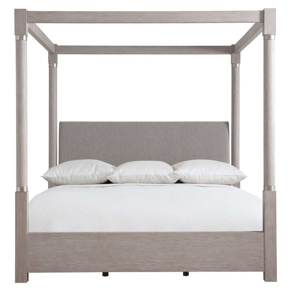 Trianon Taupe and White Canopy Bed, image 1