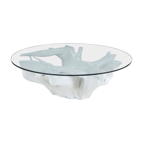Teak Furniture White Coffee Table, image 1