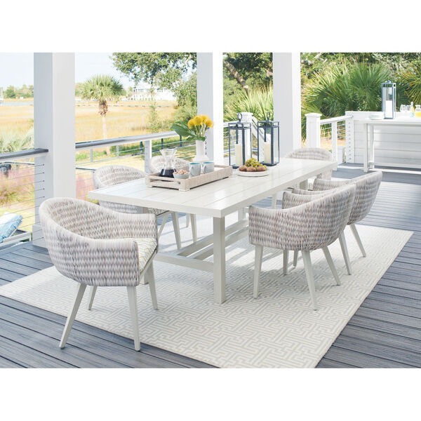 Seabrook Soft Oyster White Rectangular Dining Table, image 2