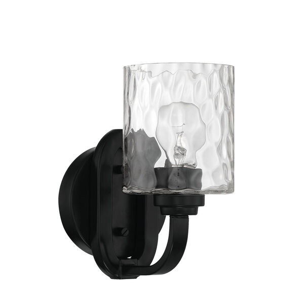 Collins Flat Black One-Light Wall Sconce, image 1