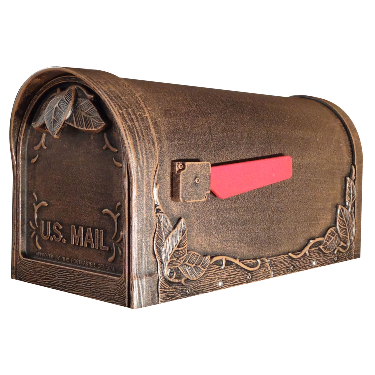 Special Lite Products Company Floral Curbside Copper Mailbox with