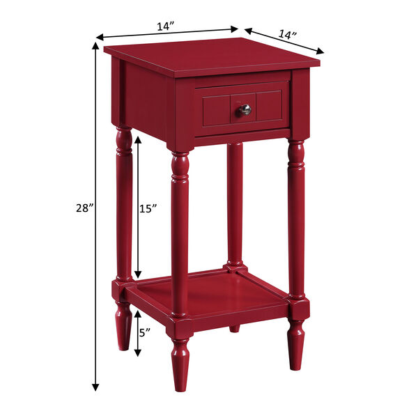 French Country Cranberry Red 28-Inch Khloe Accent Table, image 9