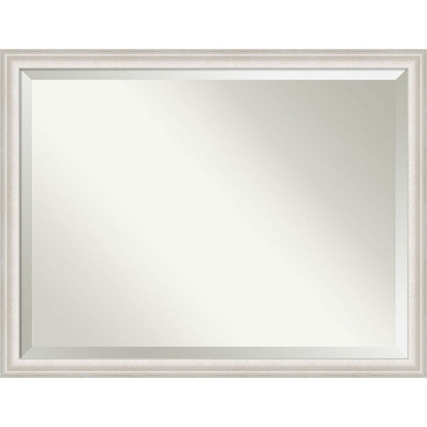 Trio White and Silver Bathroom Vanity Wall Mirror, image 1