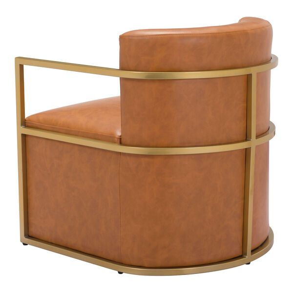 Xander Brown and Gold Accent Chair, image 6