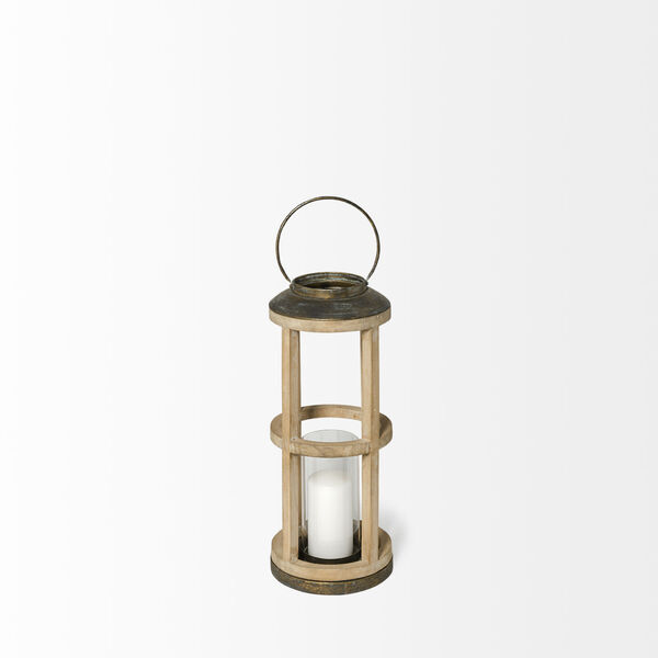 Andy II Brown Cylindrical Candle Holder Lantern, image 2