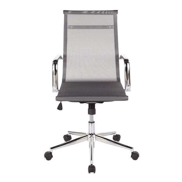 Mirage Chrome and Silver Mesh Office Chair, image 4