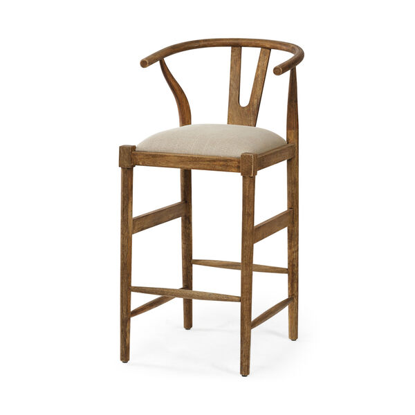 Trixie Brown and Crea, Upholstered Seat Bar Height Stool, image 1
