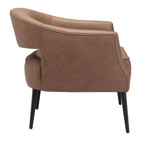 Berkeley Vintage Brown and Gold Accent Chair, image 3