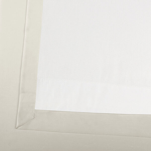 Off White Vintage Textured Faux Dupioni Silk Single Panel Curtain, 50 X 108, image 6