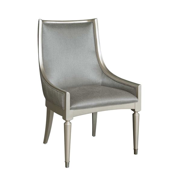 Zoey Silver Upholstered Arm Chair, image 5