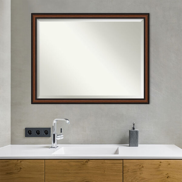 Yale Walnut 43W X 33H-Inch Bathroom Vanity Wall Mirror, image 3