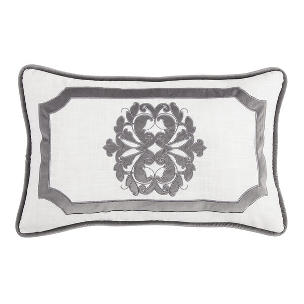 Madison White and Grey 16 x 26 In. Throw Pillow, image 1