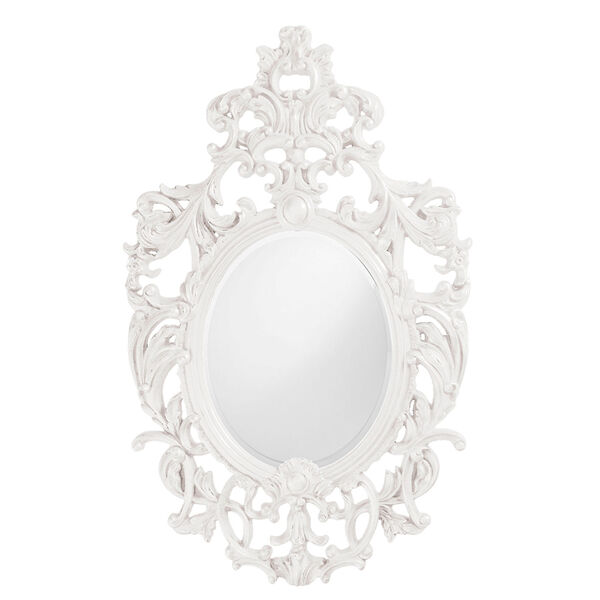 Dorsiere White Oval Mirror, image 1