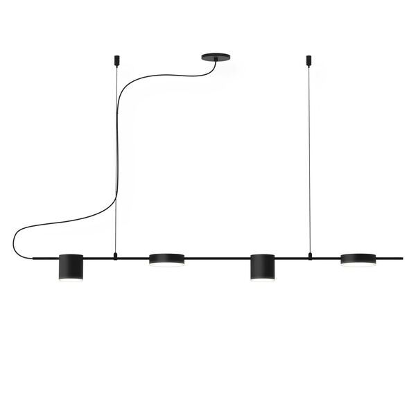 Counterpoint Satin Black LED 42-Inch Pendant, image 1