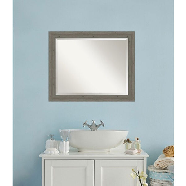 Fencepost Gray 33-Inch Bathroom Wall Mirror, image 4