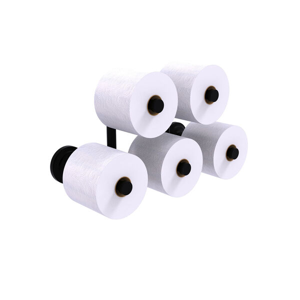 Que New Matte Black Five Roll Toilet Paper Holder, image 1