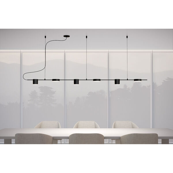 Counterpoint Satin Black LED 64-Inch Pendant, image 2
