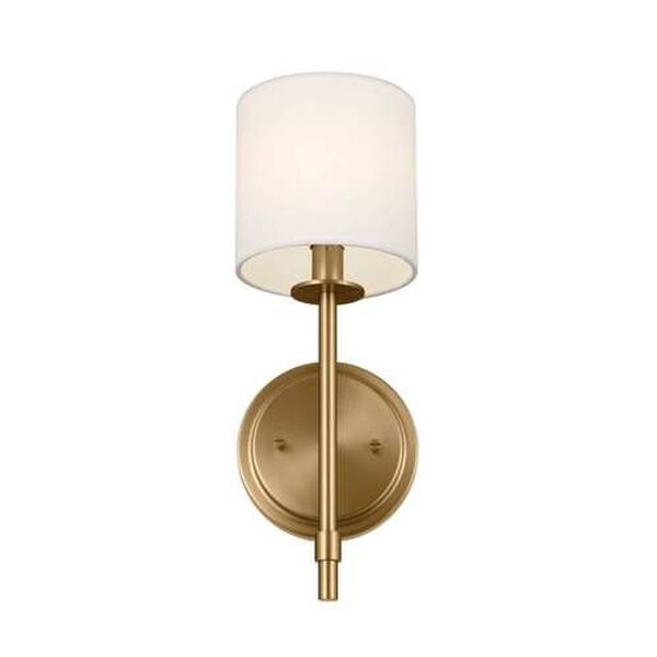 Ali Brushed Natural Brass One-Light Round Wall Sconce, image 4