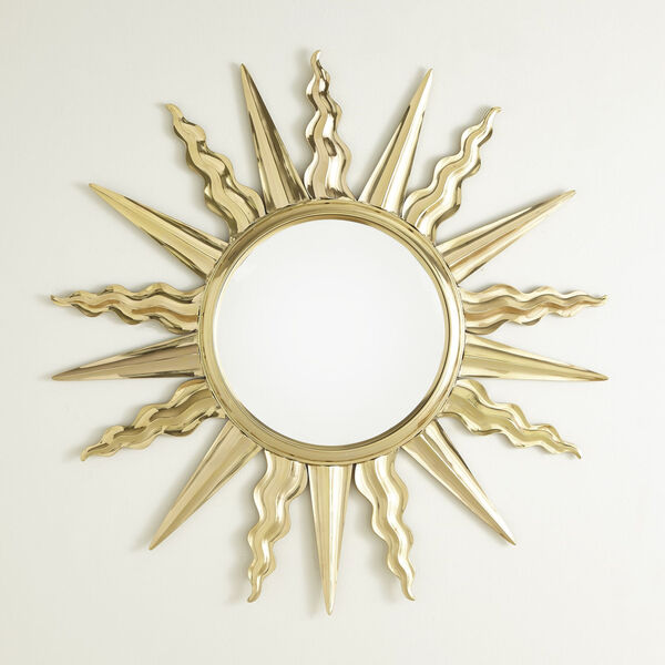 Soleil Brass Wall Mirror, image 1