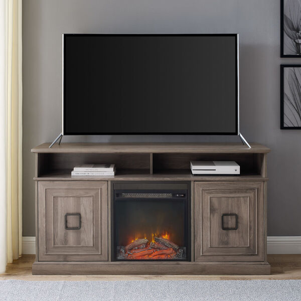 Emilene Slate Grey Fireplace TV Stand, image 3