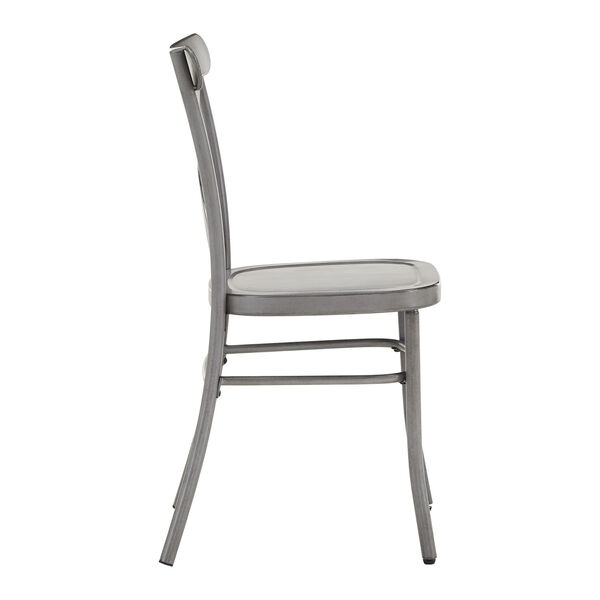 Roman Gray Metal Dining Chair, image 3