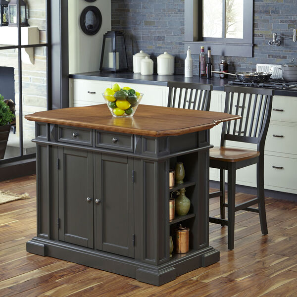 Americana Kitchen Island with Two Stools, image 3