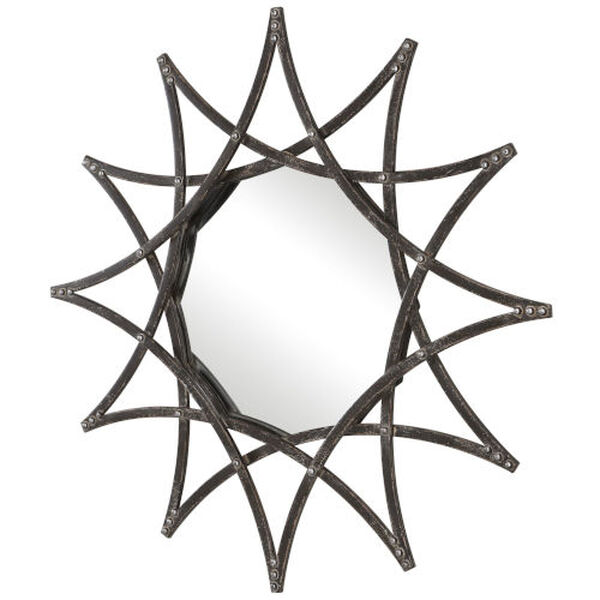 Solaris Antique Silver Iron Star Wall Mirror, image 6