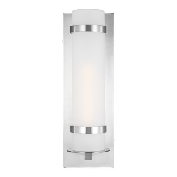Alban Satin Aluminum Eight-Inch One-Light Outdoor Wall Lantern, image 2