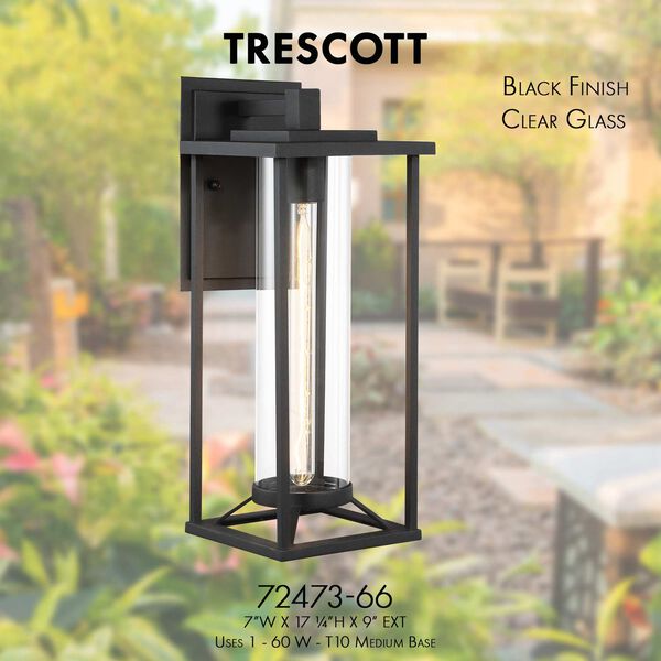 Trescott Black 17-Inch One-Light Outdoor Wall Sconce, image 2