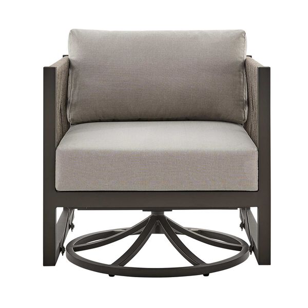 Cuffay Brown Outdoor Swivel Chair, image 1
