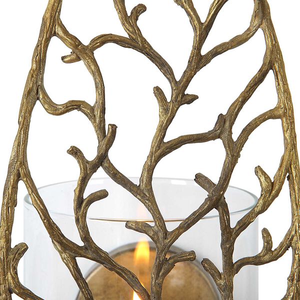 Woodland Treasure Aged Gold Candle Wall Sconce, image 4