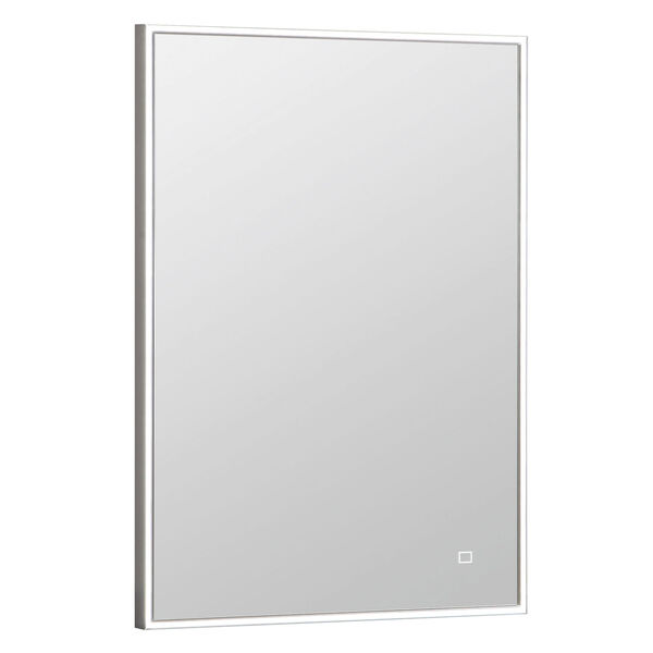 22-Inch x 30-Inch LED Wall Mirror with Stainless Steel Frame, image 1