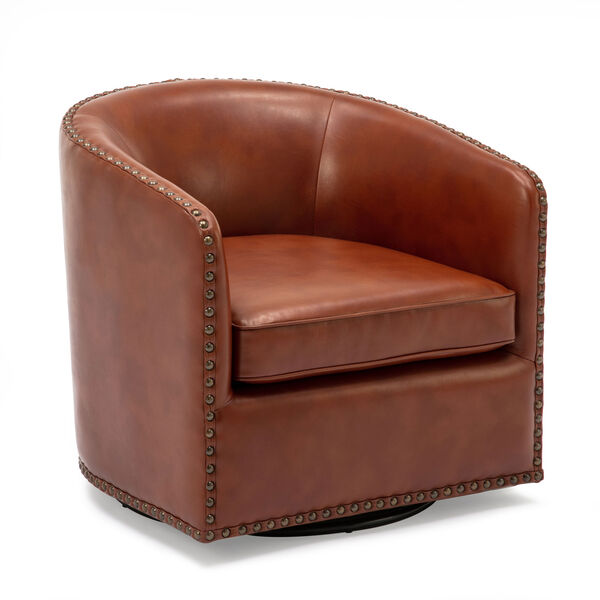 Tyler Caramel Swivel Arm Chair, image 4