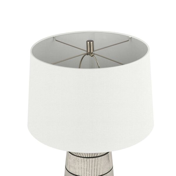 Ansley Gray and Satin Nickel One-Light Table Lamp, image 4