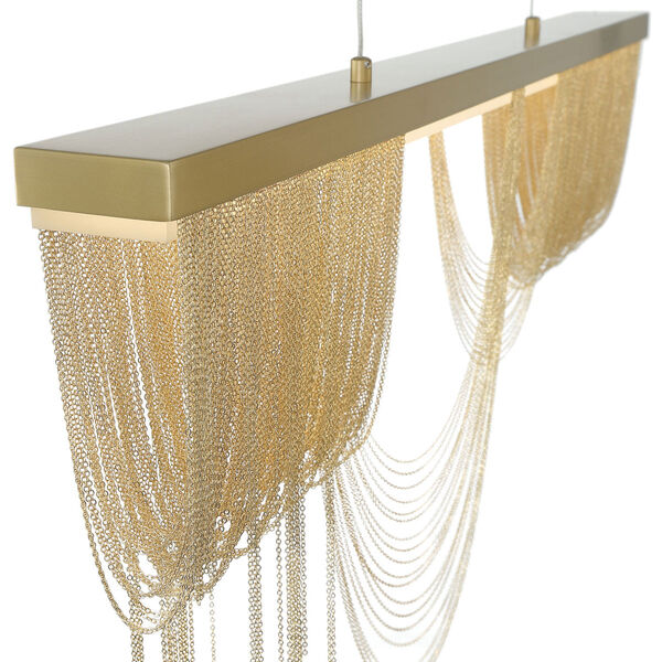 Tenda Gold and Brushed Brass 36-Inch Integrated LED Chandelier, image 5