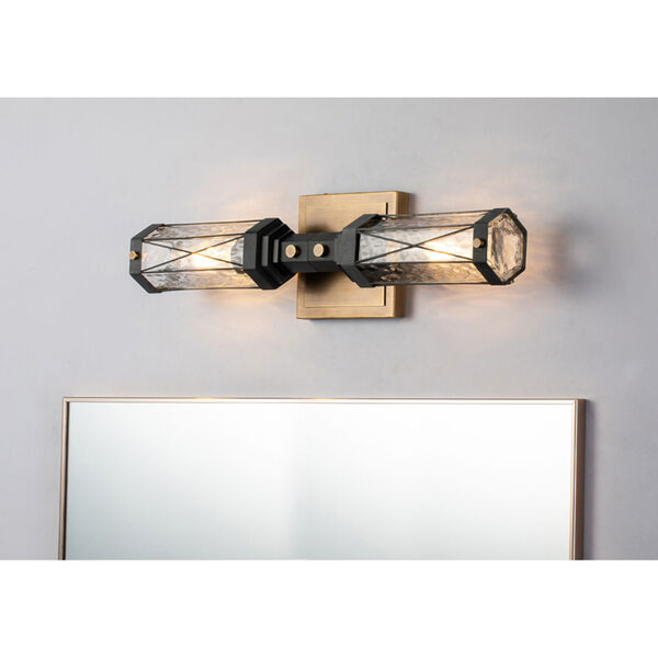 Abbey Antique Brass Two-Light Wall Sconce, image 2