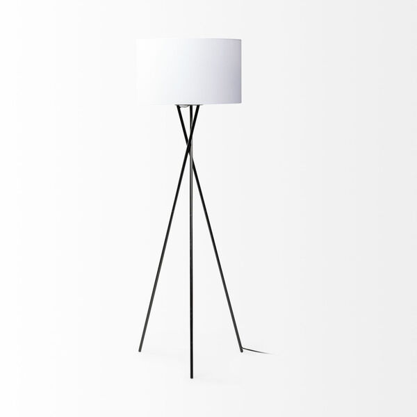 Ambrose Black and White One-Light Floor Lamp, image 5
