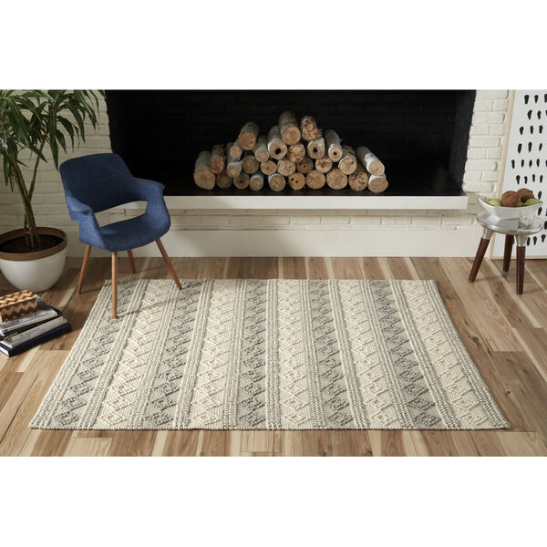 Andes Geometric Ivory Rectangular: 7 Ft. 9 In. x 9 Ft. 9 In. Rug, image 2