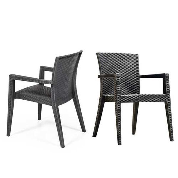 Montana Anthracite Outdoor Stackable Armchair, Set of Four, image 1